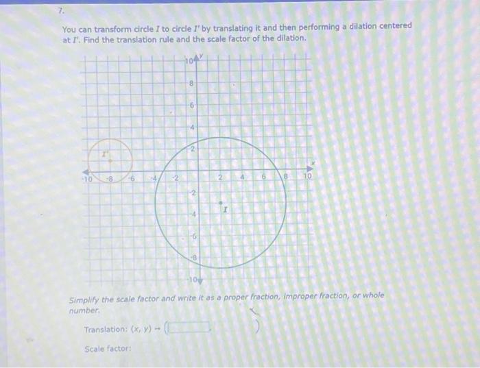 Solved You can transform circle I to circle I′ by