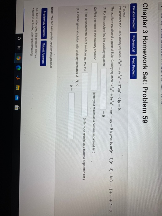 Solved Chapter 3 Homework Set: Problem 59 Previous Problem | Chegg.com