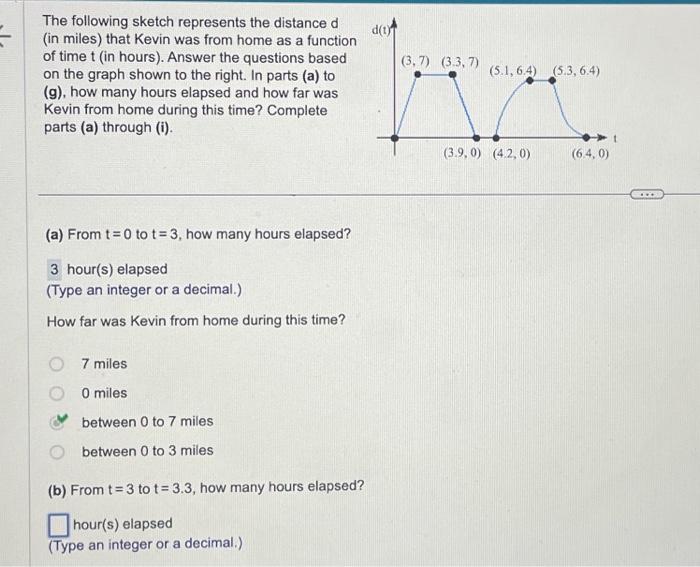 Solved The following sketch represents the distance d (in | Chegg.com