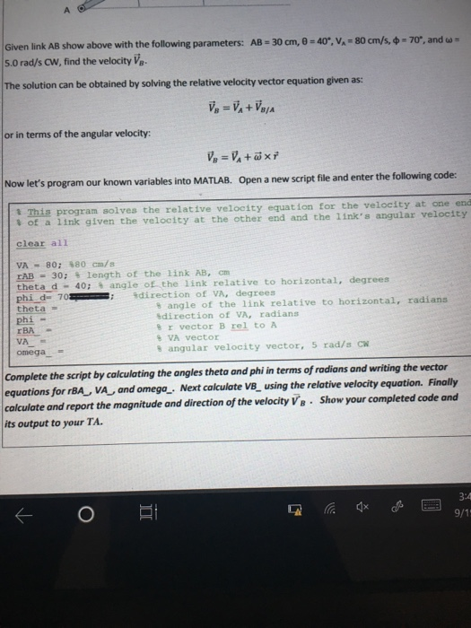 Solved Now let's apply this to solve a kinematics problem. | Chegg.com