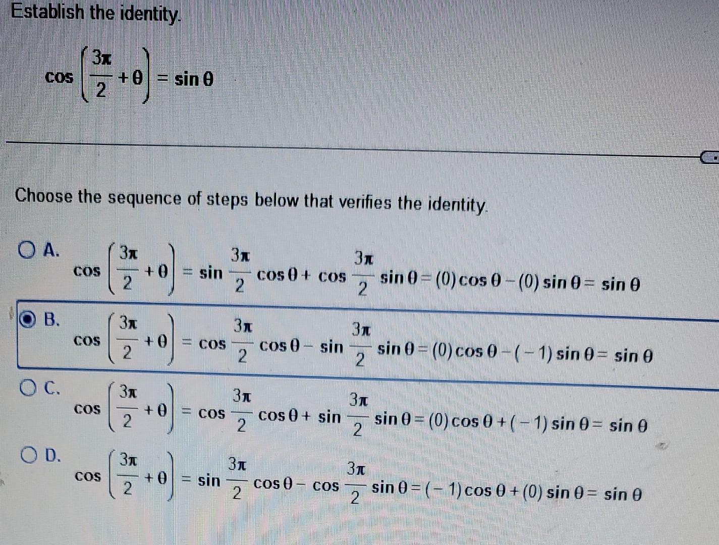 Solved I Think The Answer Is B Please Let Me Know If I Am | Chegg.com