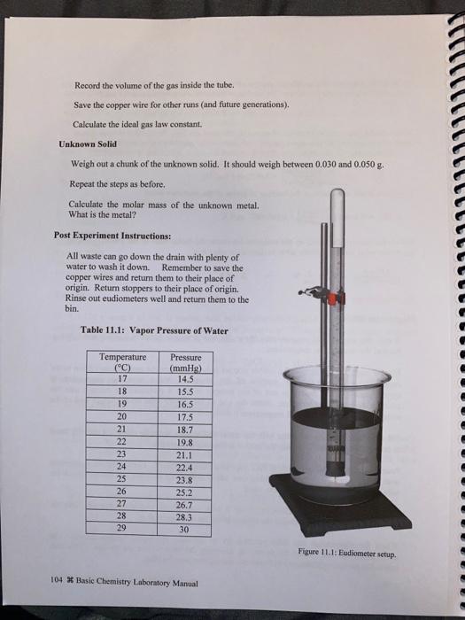 Solved Experiment 11 - Gas Laws Name Lab Section | Chegg.com