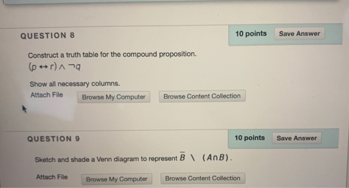Solved QUESTION 8 10 points Save Answer Construct a truth | Chegg.com