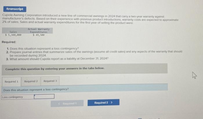 Solved Cupola Awning Corporation Introduced A New Line Of | Chegg.com