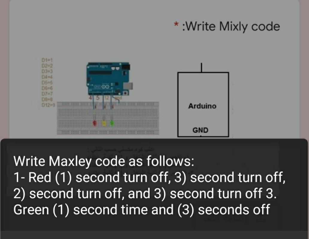 Solved * :Write Mixly code 01=1 D2=2 03=3 044 05-5 D6=6 07=7 | Chegg.com