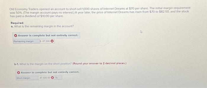 Solved Old Economy Traders opened an account to short-sell | Chegg.com
