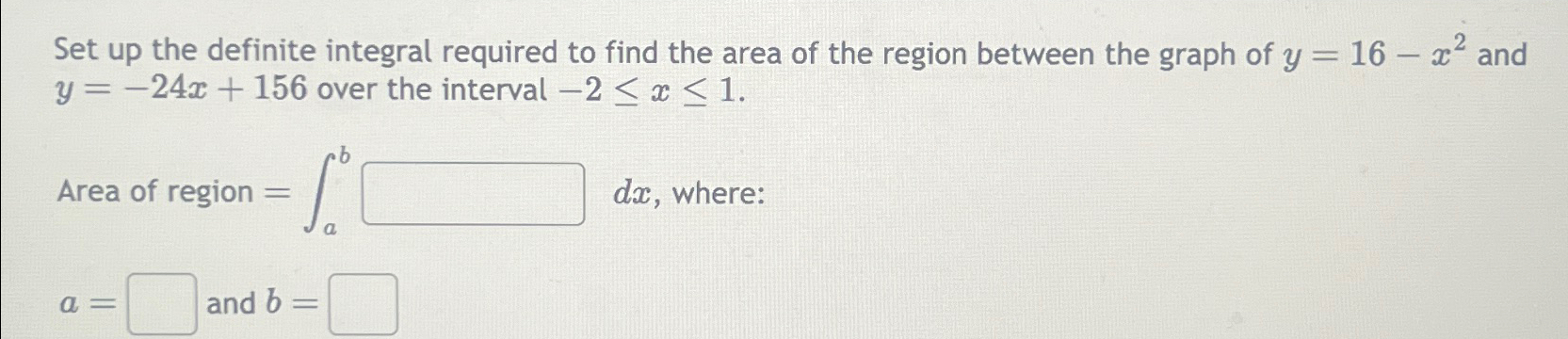 Solved Set up the definite integral required to find the | Chegg.com