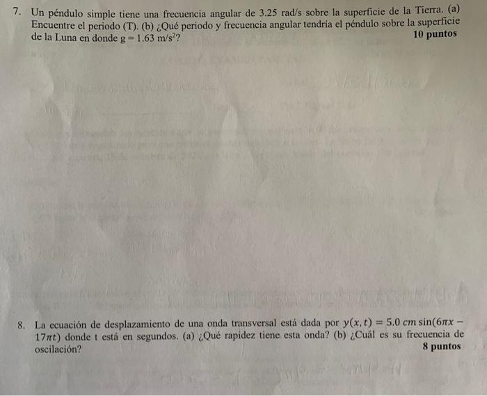 Un péndulo simple tiene una frecuencia angular de \( 3.25 \mathrm{rad} / \mathrm{s} \) sobre la superficie de la Tierra. (a)