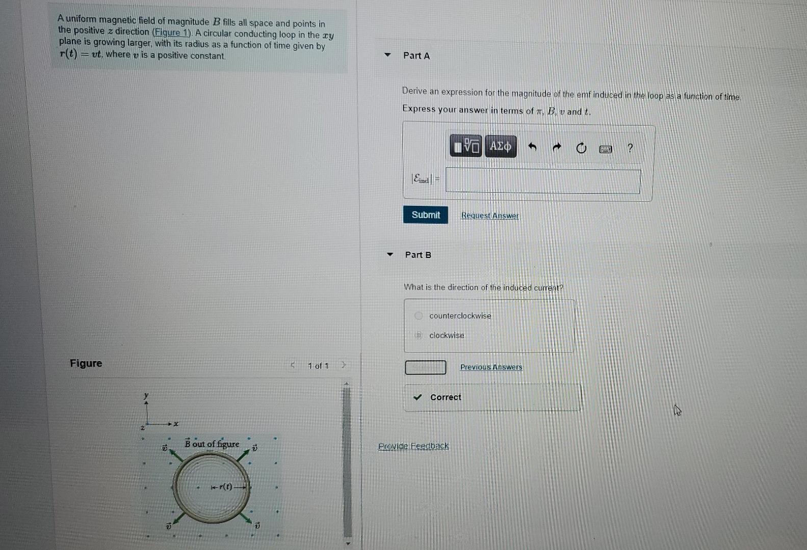 Solved A uniform magnetic field of magnitude B fills all | Chegg.com