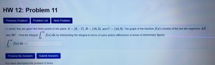 Solved HW 12: Problem 11 Previous Problem Problem List Next | Chegg.com