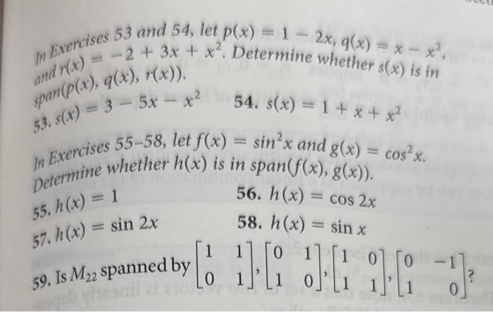 Solved Hello, please help with 54 and 56, I need both | Chegg.com