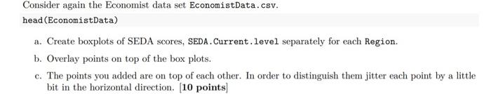 Solved Consider again the Economist data set EconomistData. | Chegg.com