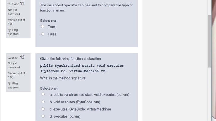 Solved The instanceof operator can be used to compare the | Chegg.com