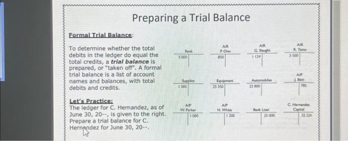 trial balance is used to determine