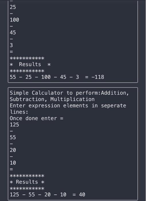 Solved We Will Be Buidling A Simple Calculator That Will Be | Chegg.com