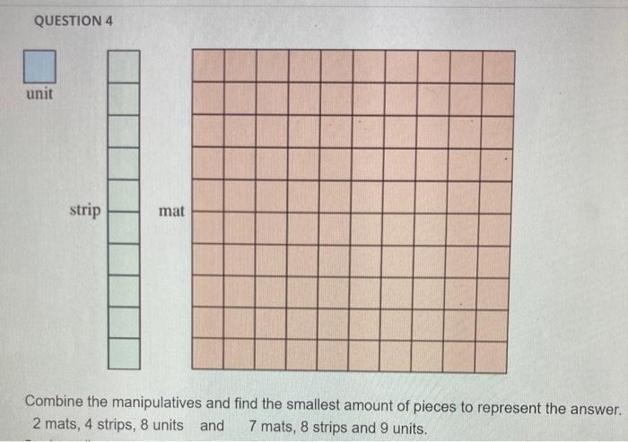 Solved Combine the manipulatives and find the smallest | Chegg.com