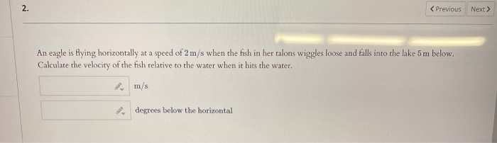 Solved An eagle is flying horizontally at | Chegg.com