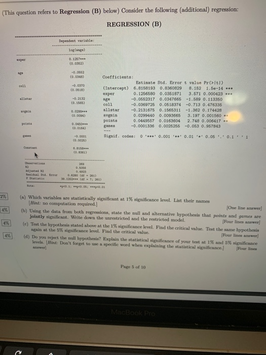 regression loss can't decrease · issue #662 ·... Solved (This question refers to Regression (B) below) | Chegg.com