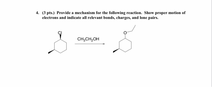 Solved 4. (3 pts.) Provide a mechanism for the following | Chegg.com