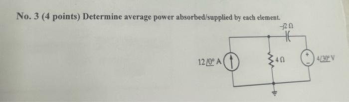 Solved No. 3 (4 points) Determine average power | Chegg.com