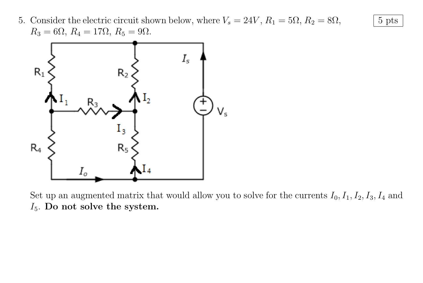 Solved Consider the electric circuit shown below, where | Chegg.com