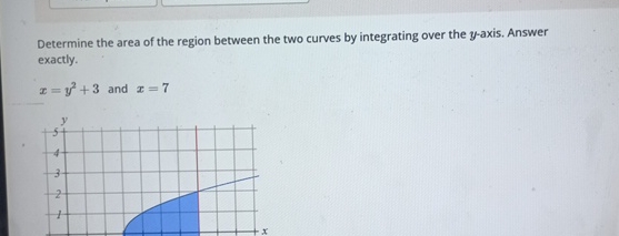 Solved Determine the area of the region between the two | Chegg.com