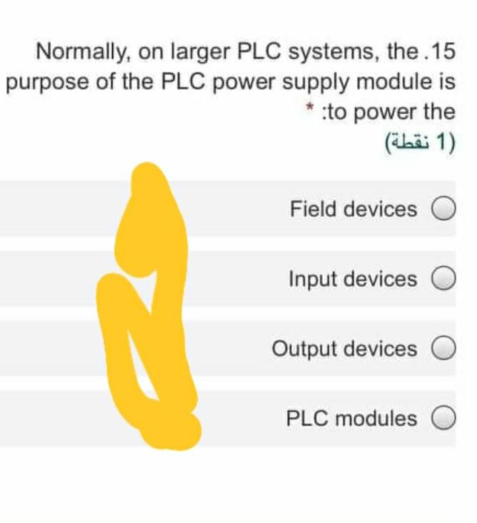 Solved The PLC power supply module normally is rated to