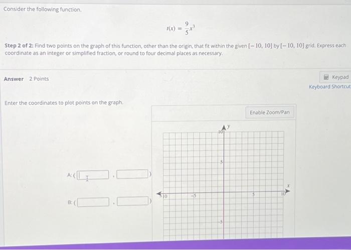 Solved Consider the following function. Answer 2 Points | Chegg.com