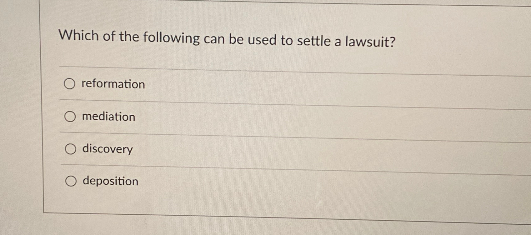 Solved Which of the following can be used to settle a | Chegg.com
