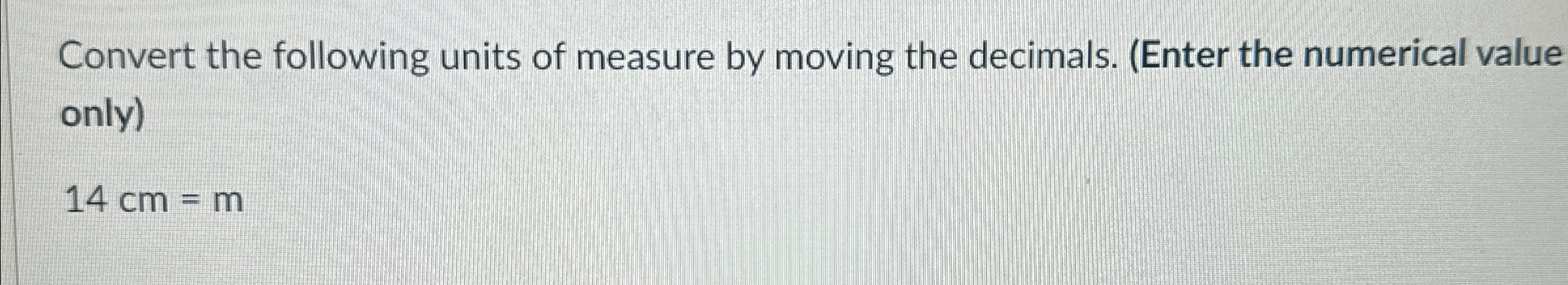 Solved Convert the following units of measure by moving the | Chegg.com