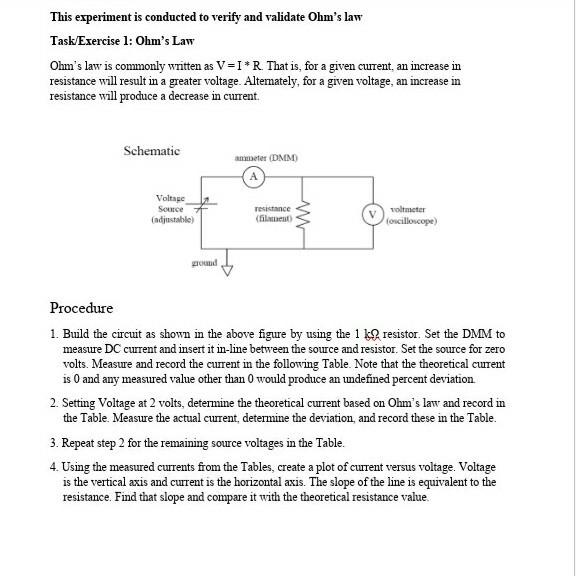 Solved This experiment is conducted to verify and validate | Chegg.com