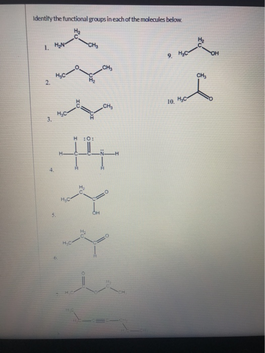 Solved Identify the functional groups in each of the | Chegg.com