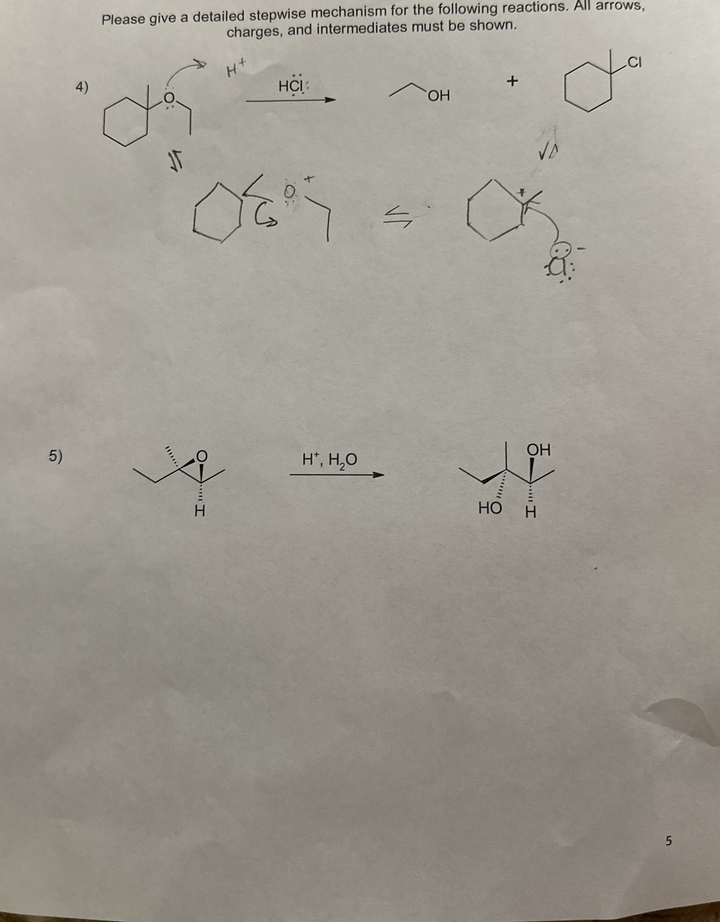 Solved Please give a detailed stepwise mechanism for the | Chegg.com