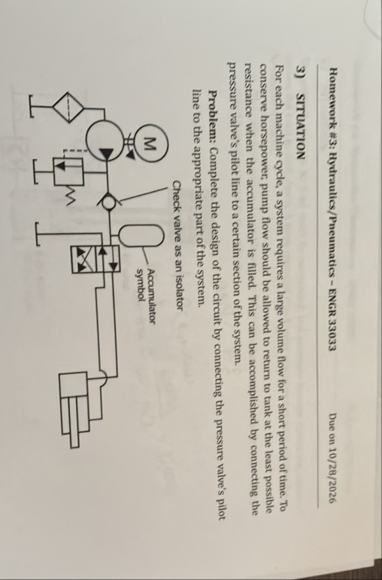 Solved Homework #3: Hydraulics/Pneumatics - ENGR 33033Due | Chegg.com