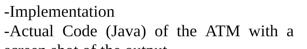 Solved Design an ATM which will be used for the customers of | Chegg.com