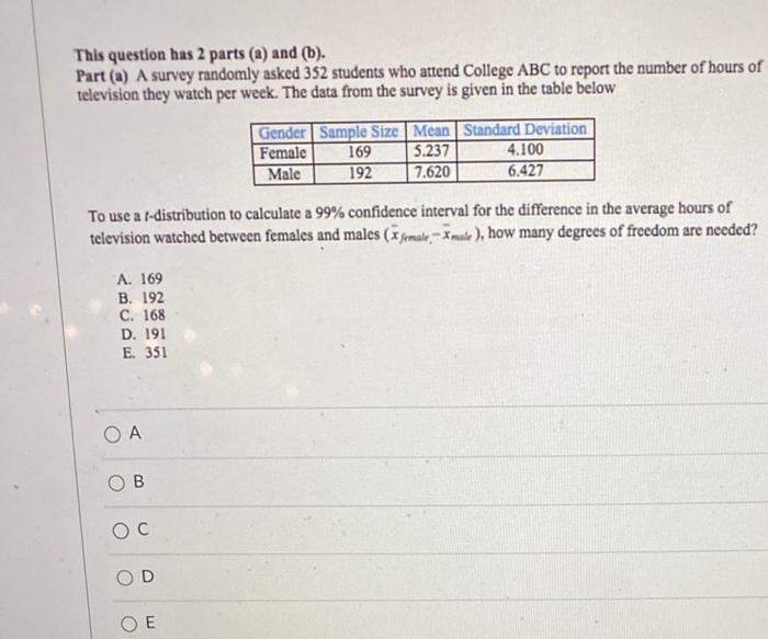 Solved This question has 2 parts (a) and (b). Part(a) A | Chegg.com