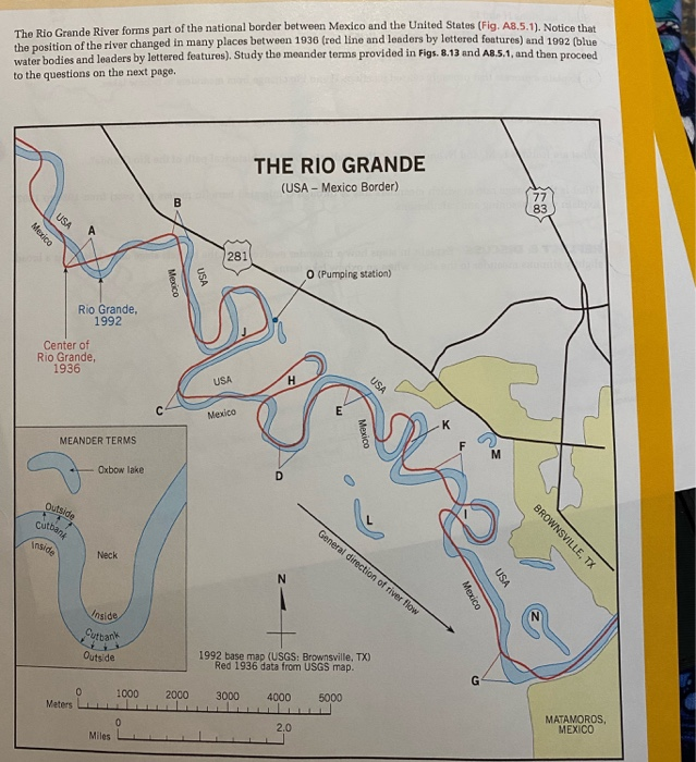 Solved The Rio Grande River Forms Part Of The National Chegg Com Image