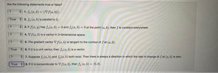 Solved Are the following statements true or false? 1. | Chegg.com