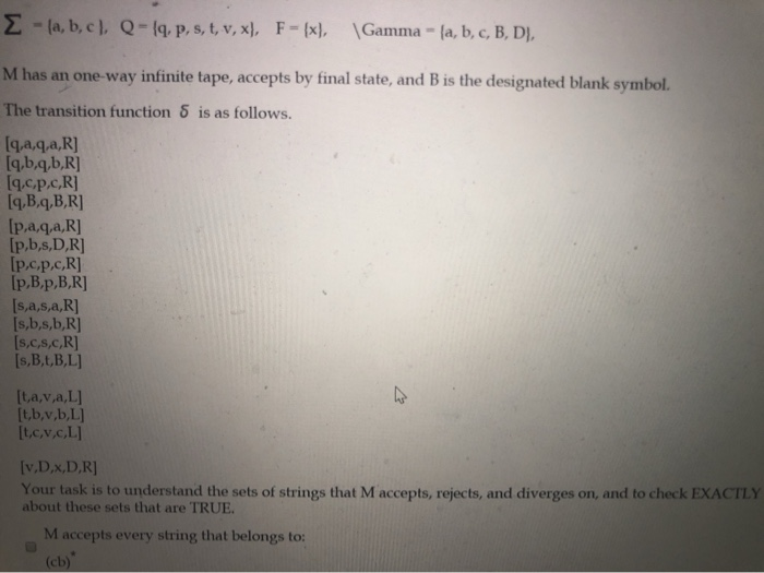 In The Text Below Let String Gamma Denote The C Chegg Com