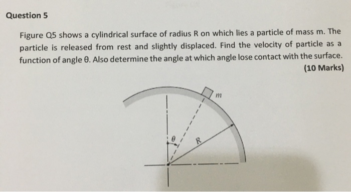 Solved Question 5 Figure Q5 shows a cylindrical surface of | Chegg.com