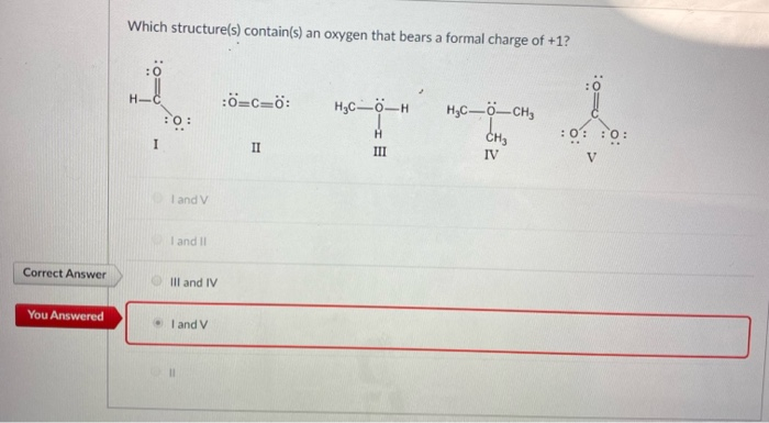Which Structure S Contain S An Oxygen That Bears A Chegg Com