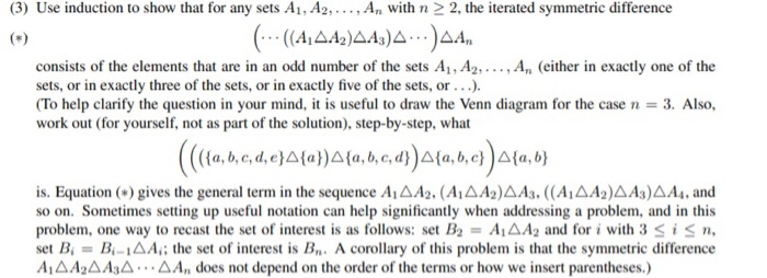 Solved (3) Use induction to show that for any sets A1, | Chegg.com