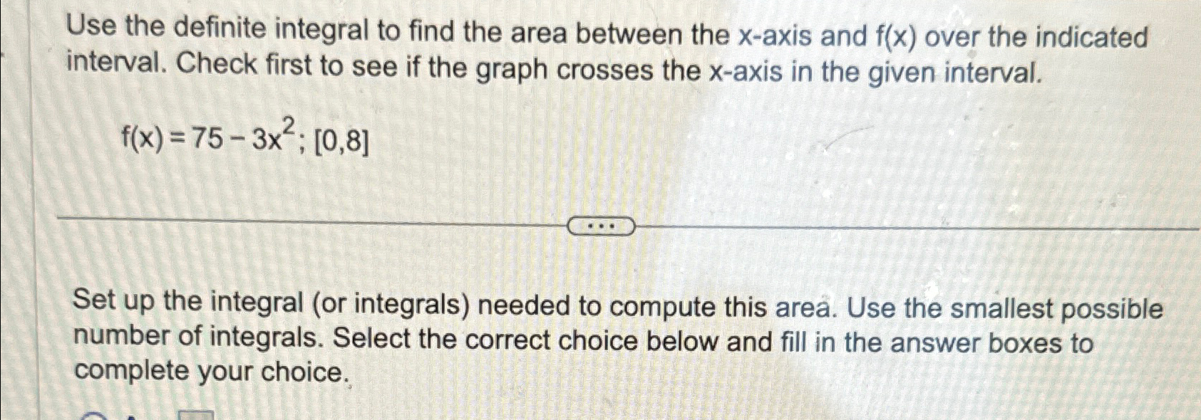 Solved Use the definite integral to find the area between | Chegg.com