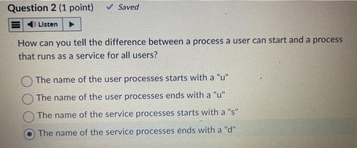 How can you tell the difference between a process a | Chegg.com