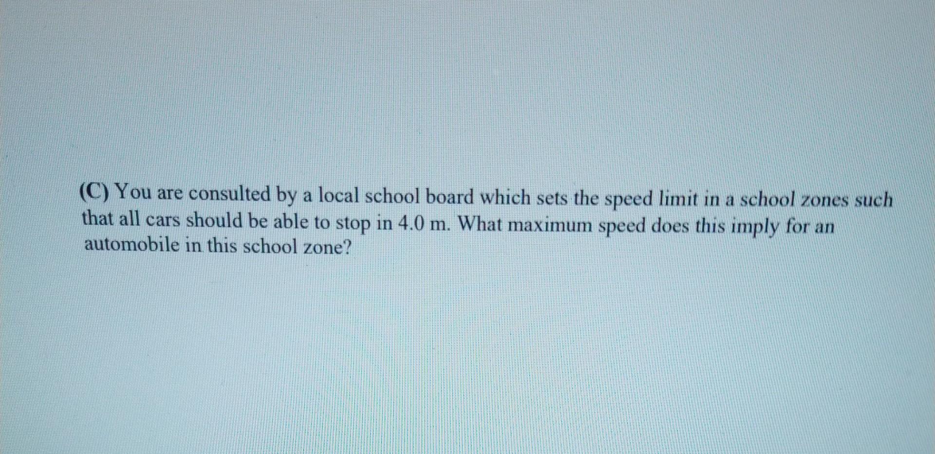 Solved Problem 1. A typical automobile under hard braking | Chegg.com