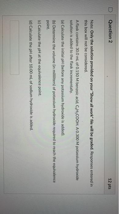 Solved Question 2 12 pts Note: Only the solution provided on | Chegg.com