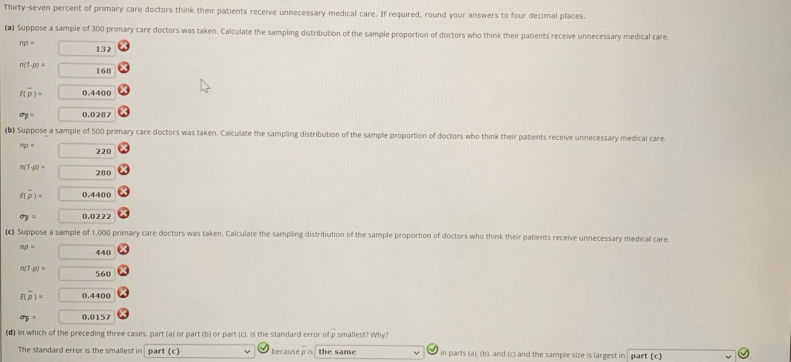 Solved Thirty Seven Percent Of Primary Care Doctors Think Chegg