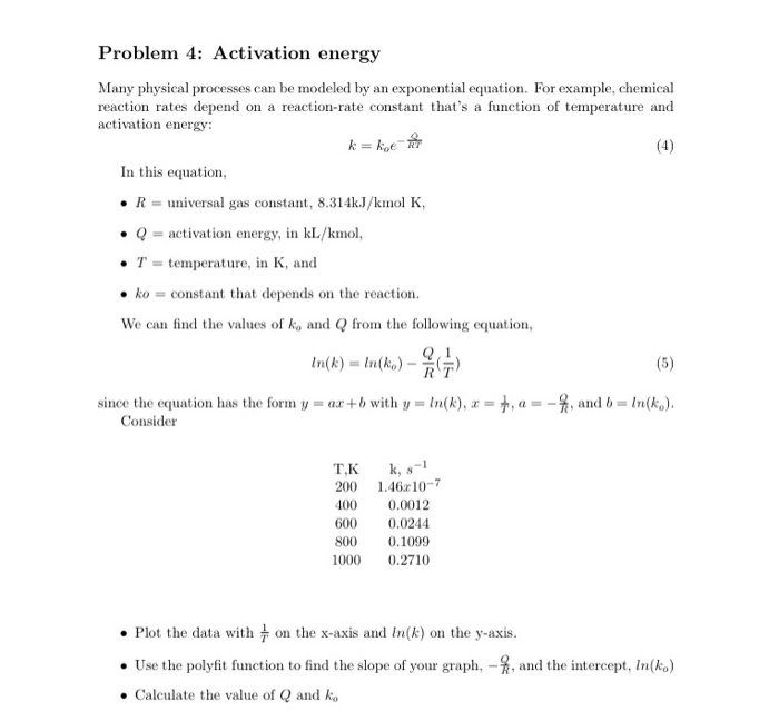 activation energy example