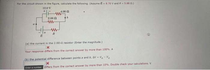 Solved For the circuit shown in the figure, calculate the | Chegg.com