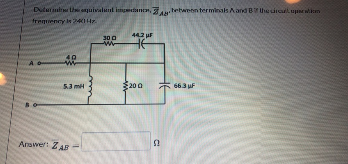 Solved Between Terminals A And B If The Circuit Operation | Chegg.com